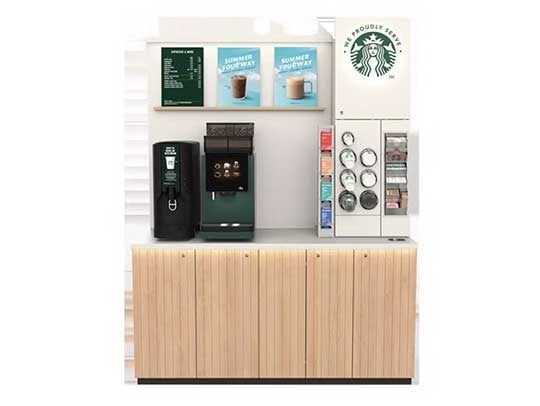 we proudly serve Starbucks self-serve coffee machine grande