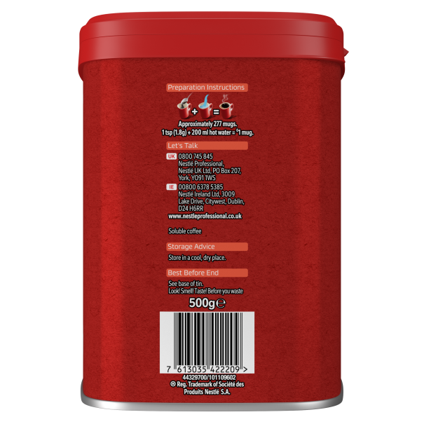 Nescafe original 500g side