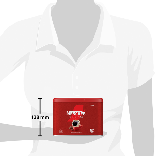 Nescafe original 500g size guide
