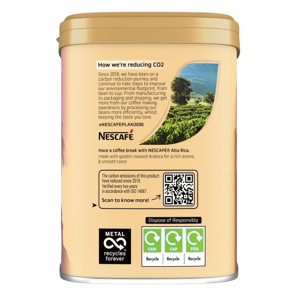 nescafe alta rica side image of tin