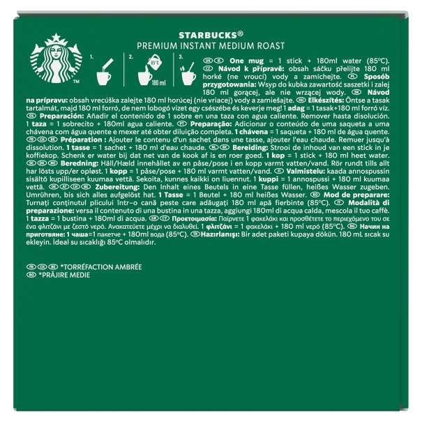 Starbucks Premium Instant Medium Roast coffee package