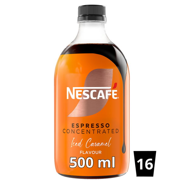 Nescafé Iced Caramel Espresso 500 ml bottle.