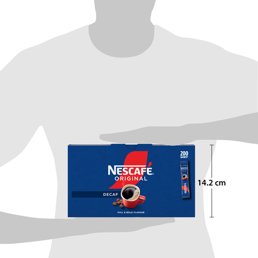 Nescafe original decaf instant coffee sachets 14.2 cm size