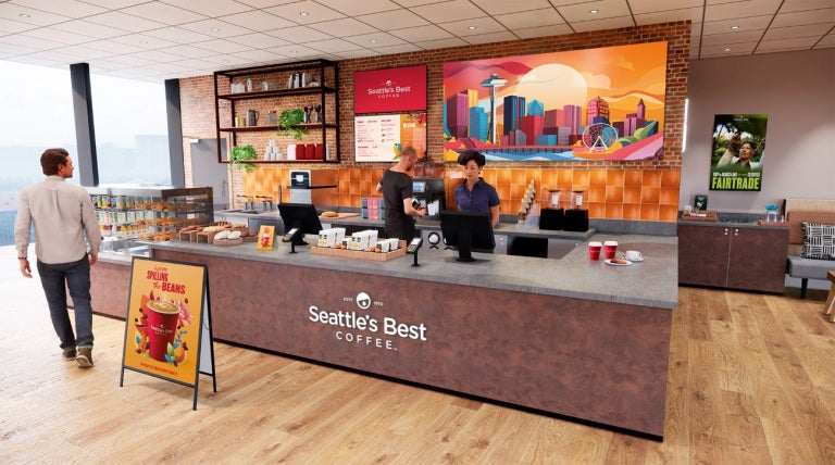 sbc served offering with baristas working