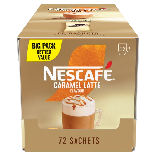 NESCAFÉ Caramel Latte Flavour instant coffee sachets 72-pack value box