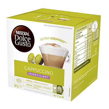 Box of Nescafé Dolce Gusto Skinny Cappuccino capsules