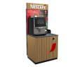 Nescafé flooring standing unit with header left