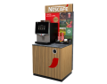Nescafé flooring standing unit with header right
