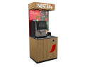 Nescafé floor standing unit with lightbox left