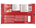 Back of a 400g KitKat chocolate bar pack showing nutritional info, ingredients, recycling symbols, and Nestlé Professional