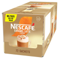 NESCAFÉ Caramel Latte Flavour 72-sachet coffee box angled product view