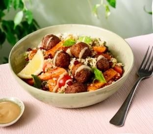 Tabbouleh Salad with Garden Gourmet vegan balls