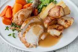 Roast chicken dinner
