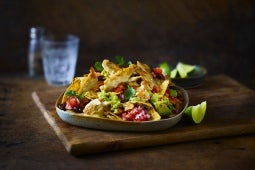 Vegetarian loaded nachos