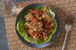 Ghost Naga chili honey tossed “shrooms”