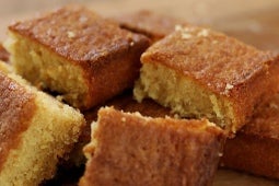 milkybar blondies on a plate