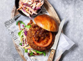 Veggie burger dish on a plate