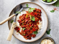 Vegetarian chilli dish on a plate