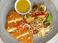 black-garlic-noodles-served-with-crispy-garden-gourmet-katsu-and-ginger-curry-sauce