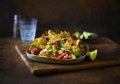 Vegetarian loaded nachos