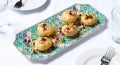 dahi puri chaat bombs dish plated