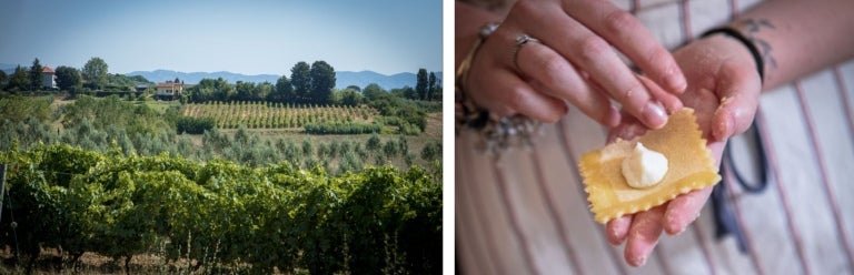 Toque winners  in Florence in countryside and pasta making course