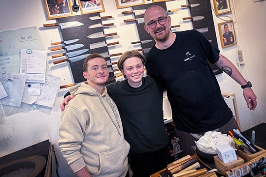 toque winners at knife workshop